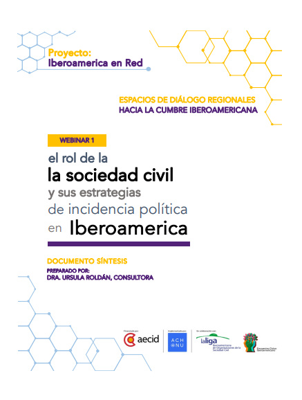 Dossier Webinar 1: El rol de la sociedad civil y sus estrategias de incidencia política en Iberoamérica