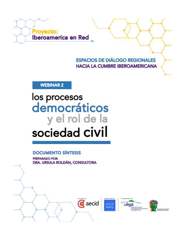Dossier Webinar 2: Los procesos democráticos y el rol de la sociedad civil