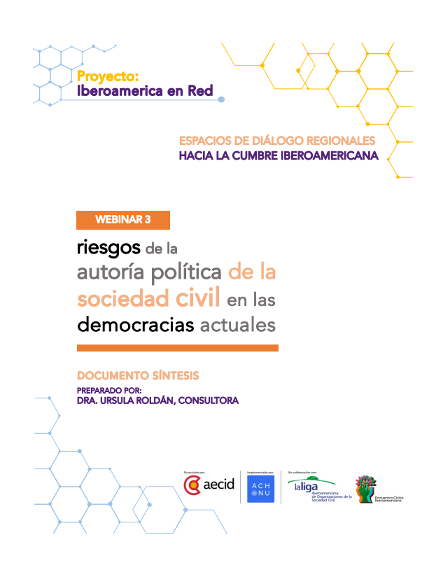 Dossier Webinar 3: Riesgos de la autoría política de la sociedad civil en las democracias actuales